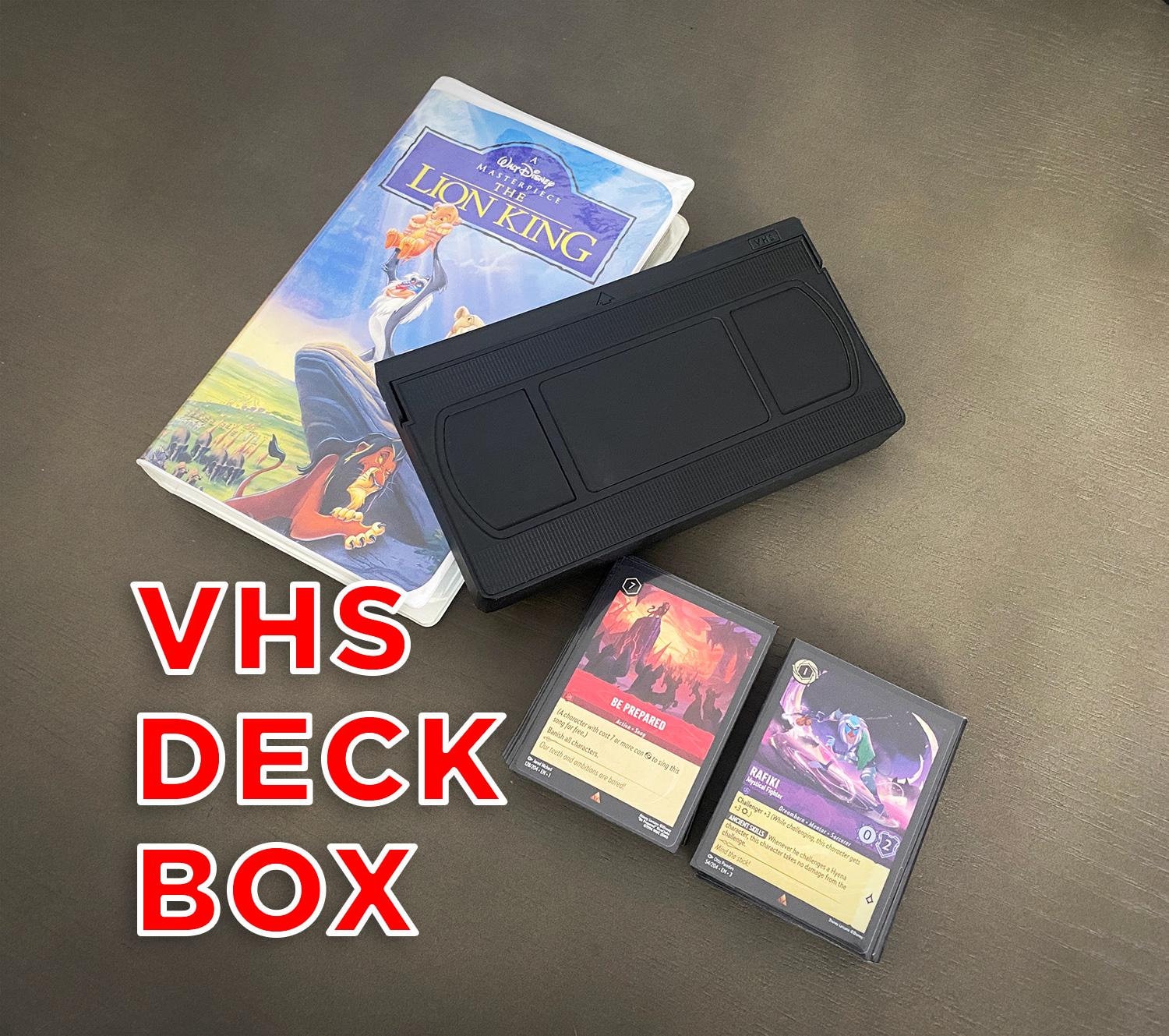 VHS Deck Box for Lorcana, Magic the Gathering or Pokemon Ninja Nerdcraft VHS Deck Box for Lorcana, Magic the Gathering or Pokemon Ninja Nerdcraft