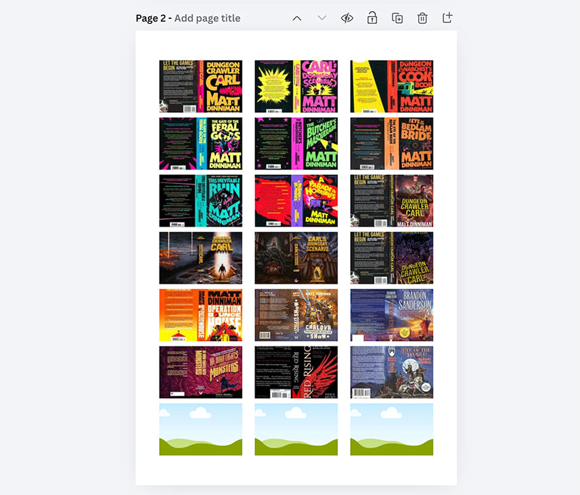 Mini book cover printable template