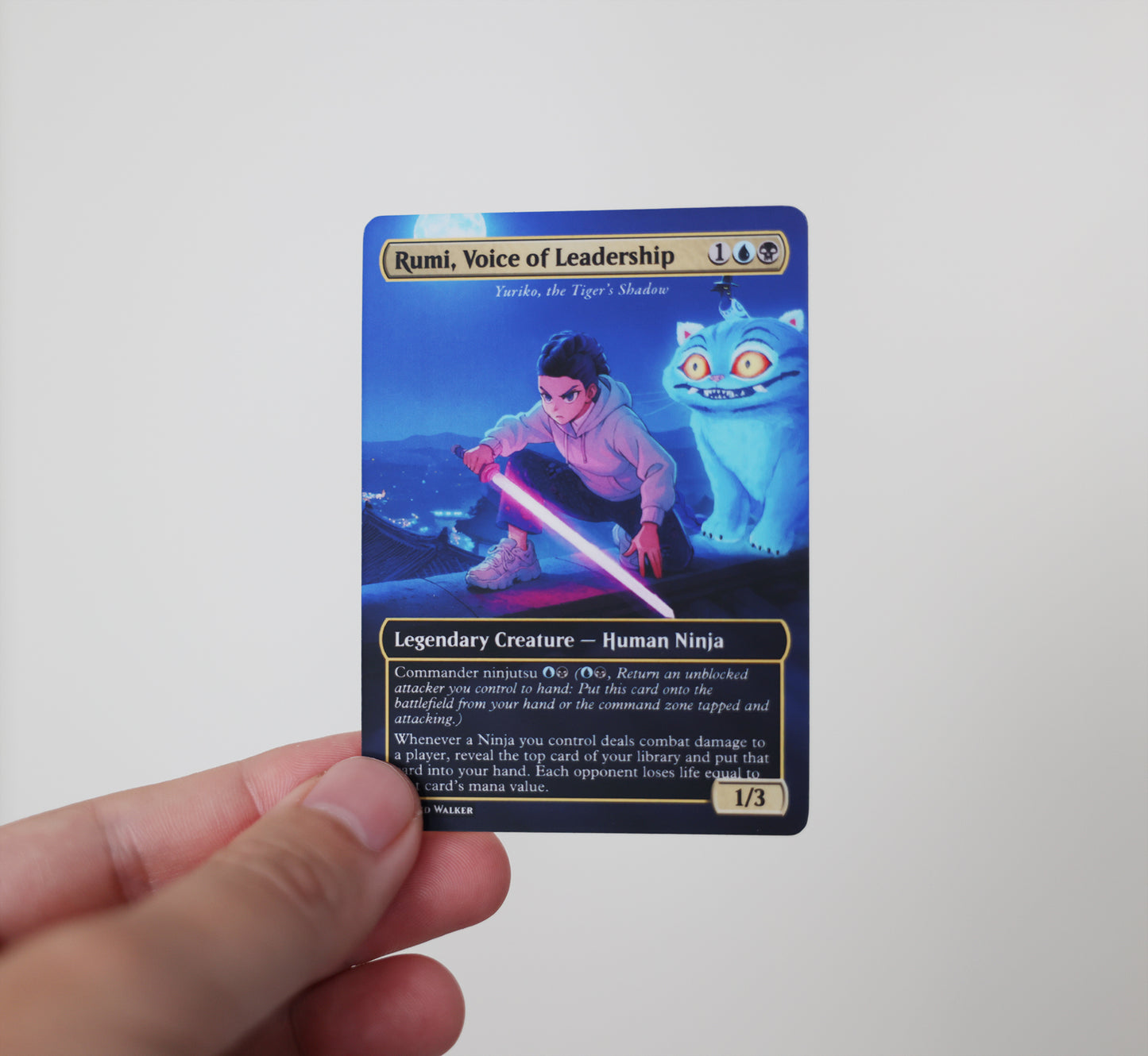 Rumi from K-Pop Demon Hunters (Yuriko, the Tiger's Shadow) Proxy Commander for Magic the Gathering EDH